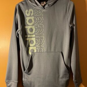 Adidas Gray Boys Hoodie with Yellow Logo